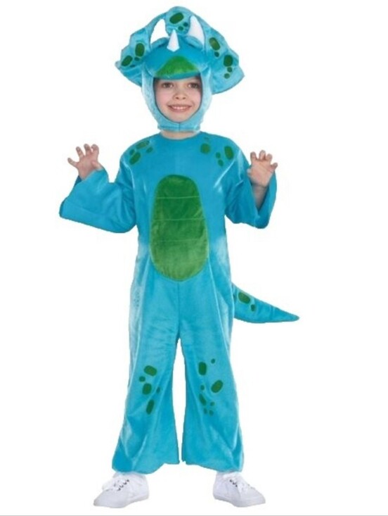 Other - Blue Dinosaur Kids Costume with Green Accents Size 2-3T Preowned